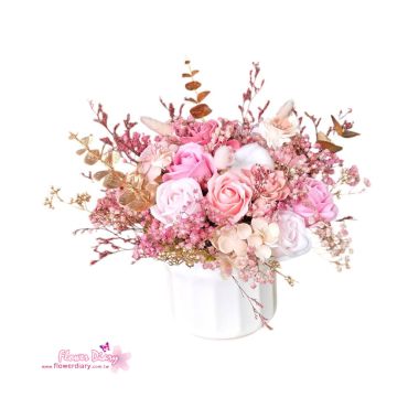 台北花店高CP值 沁心 香皂乾燥永生花盆花