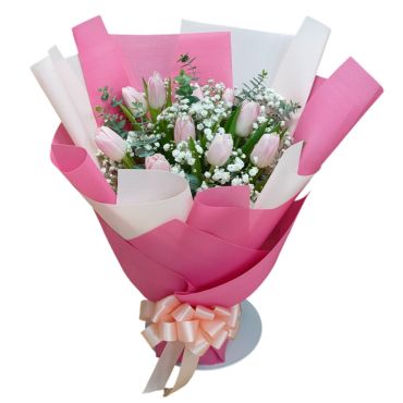 台北花店特選 TULIP 粉色鬱金香花束