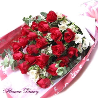 紅玫瑰經典 最愛是妳 20朵紅玫瑰花束