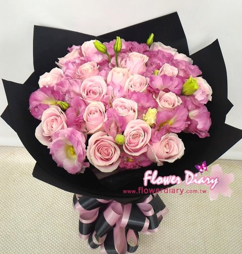 代客送花 低調浪漫 20朵粉玫瑰花束