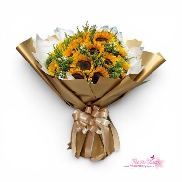 台北花店精選 陽光燦爛 15朵向日葵花束