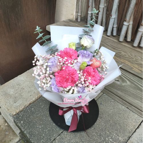 台北花店嚴選 貼心 康乃馨小花束 母親節限定