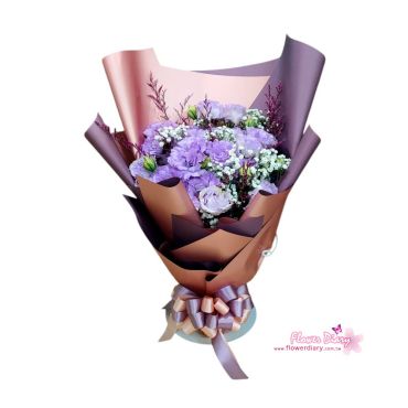 台北花店熱賣 CP值超高 不變的愛 紫色洋桔梗花束