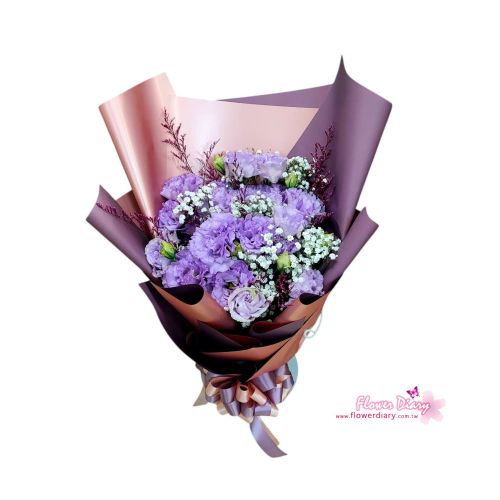 台北花店熱賣 CP值超高 不變的愛 紫色洋桔梗花束