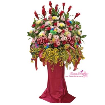 台北花店特選  盛世鴻圖 大型豪華高架花籃 1座